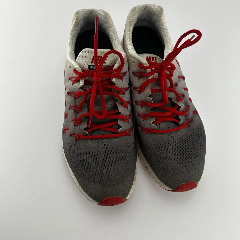 Nike Zoom Pegasus 33 Shoes Mens Size 12 Running Sneakers 831352-002 White Red